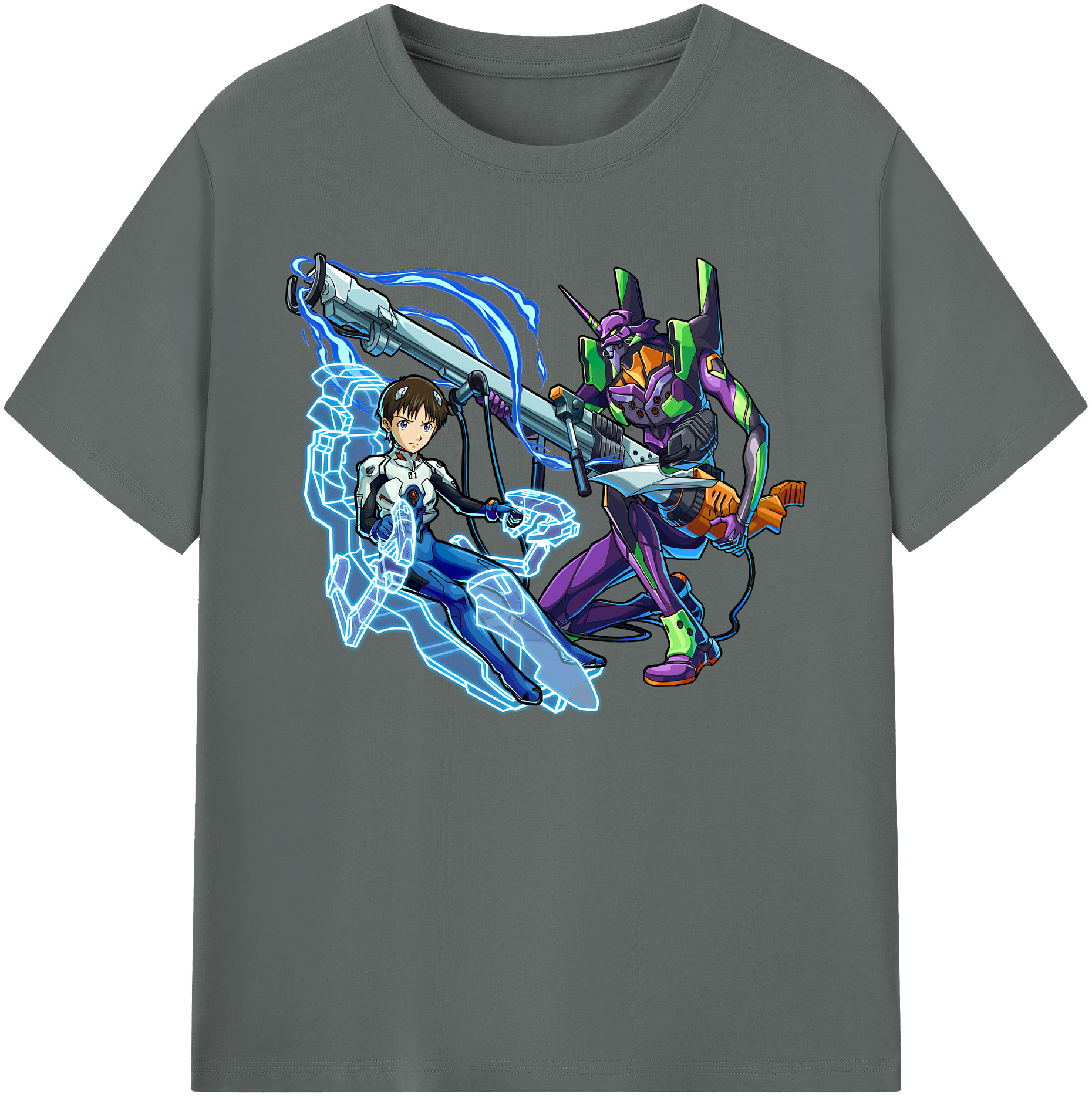（画像用） EVA 新世紀エヴァンゲリオン 綿100％ メンズ半袖Tシャツ｜肌触りやわらか＆通気性